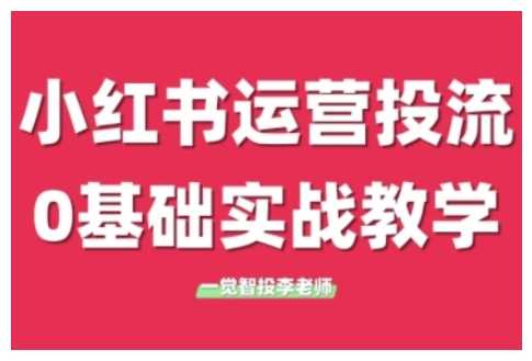 小红书运营投流，小红书广告投放从0到1的实战课，学完即可开始投放-百盟网