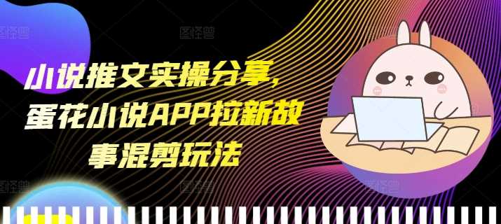 小说推文实操分享，蛋花小说APP拉新故事混剪玩法-百盟网