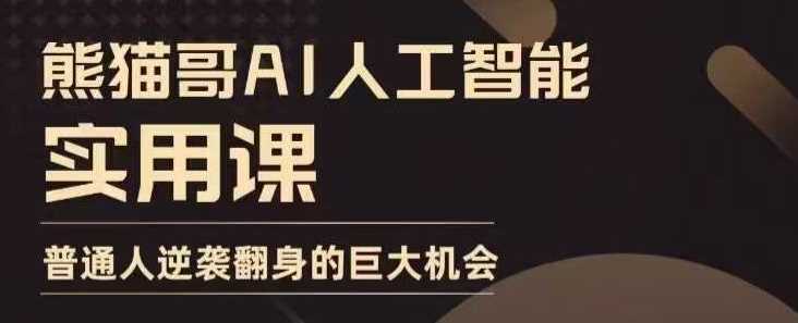 AI人工智能实用课，实在实用实战，普通人逆袭翻身的巨大机会-百盟网