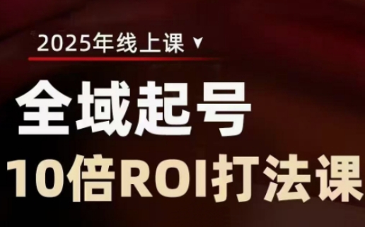 2025全域起号10倍ROI打法课，助你提升直播间的投资回报率-百盟网