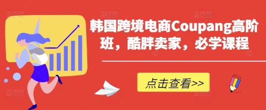 韩国跨境电商Coupang高阶班，酷胖卖家，必学课程-百盟网