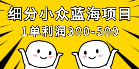 细分小众蓝海项目，一单利润3张，每月收入稳定过1w+-百盟网