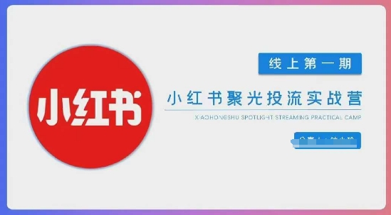 小红书聚光陪跑第一期，教你从0到1玩转小红书聚光投流，搭建小红书付费投流团队，更快的见到效果-百盟网