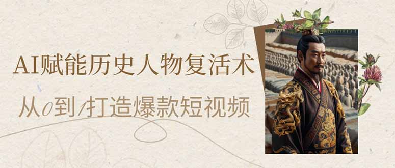 AI赋能历史人物复活术：从0到1打造爆款短视频-百盟网