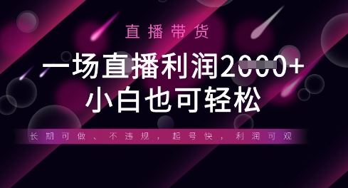 半无人直播带货，一场利润数张，适合所有平台玩法，小白也可轻松-百盟网