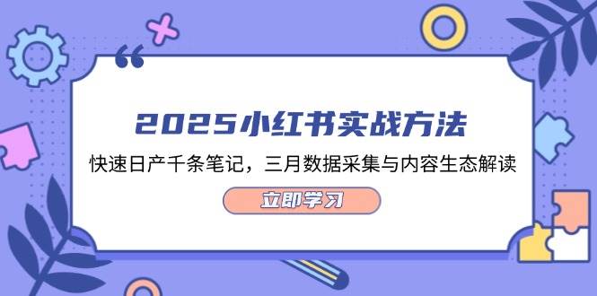 2025小红书实战方法，快速日产千条笔记，三月数据采集与内容生态解读-百盟网