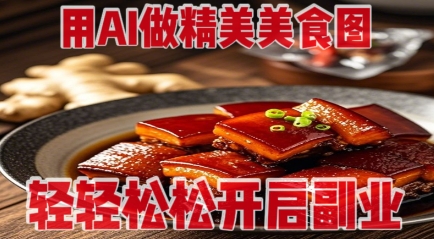 用AI做精美美食图，无需专业设备拍摄，轻轻松松开启副业-百盟网