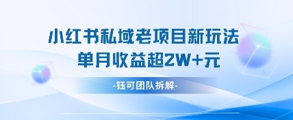 小红书私域项目新玩法，单月变现过W+-百盟网