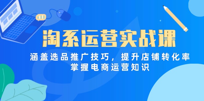 淘系运营实战课，涵盖选品推广技巧，提升店铺转化率，掌握电商运营知识-百盟网