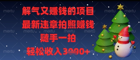 解气又挣钱的项目，最新违章拍照挣钱，随手一拍，轻松收入多张【揭秘】-百盟网