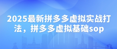 2025最新拼多多虚拟实战打法，拼多多虚拟基础sop-百盟网