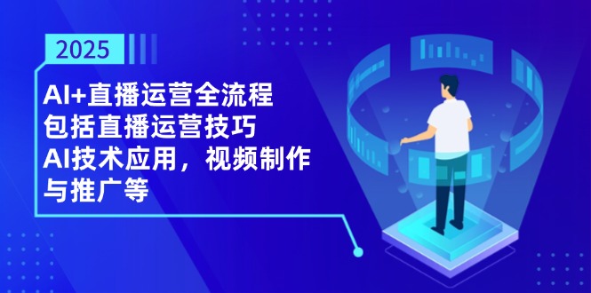 2025AI+直播运营全流程，包括直播运营技巧，AI技术应用，视频制作与推广等-百盟网