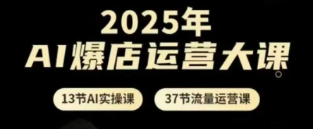 2025年AI爆店运营大课，13节AI实操课+37节流量运营课-百盟网