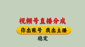视频号直播分成，全程托管招募，单月轻松变现8k【揭秘】-百盟网