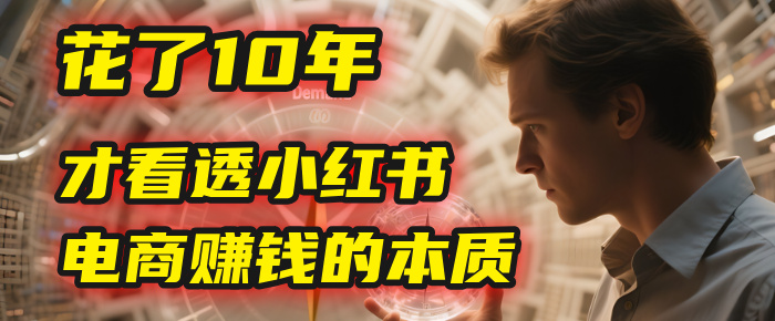 我花了10年，才看透小红书电商赚钱的2个字：本质-百盟网